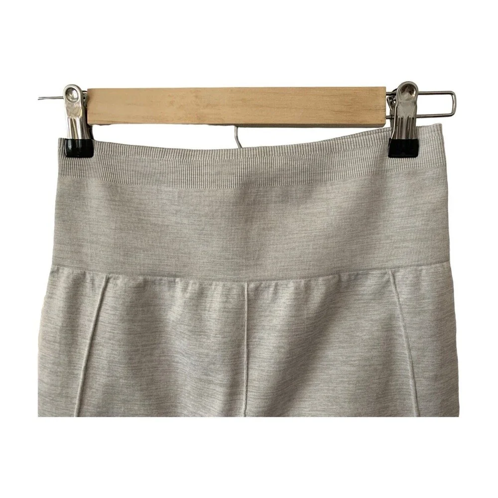 Fabletics Sync High-Waisted Leggings Perforated Side Light Grey Heather ~Small